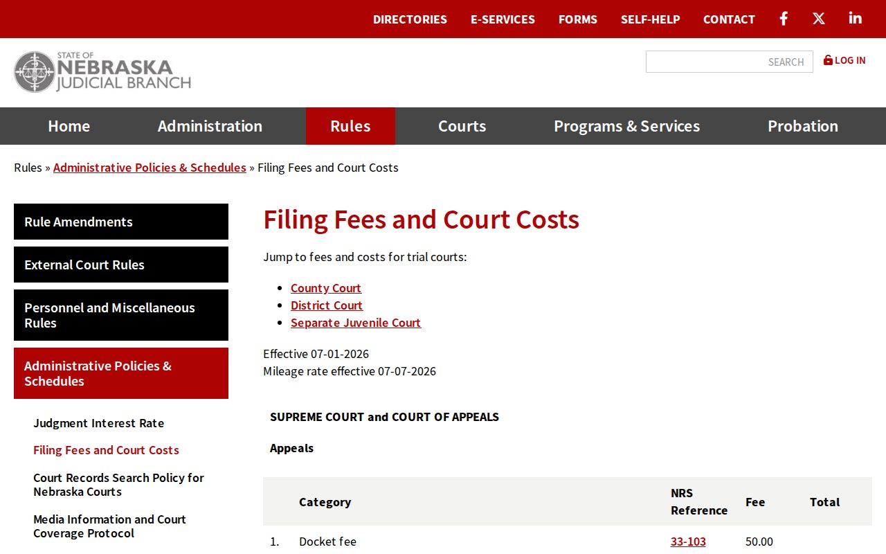 Polk civil docket jurisdiction and fee source