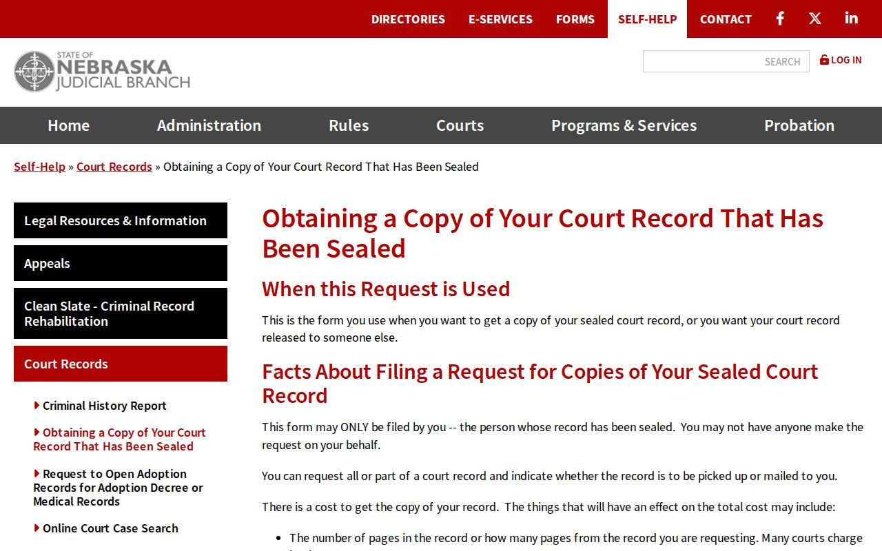 Polk County court record sealed-record request information