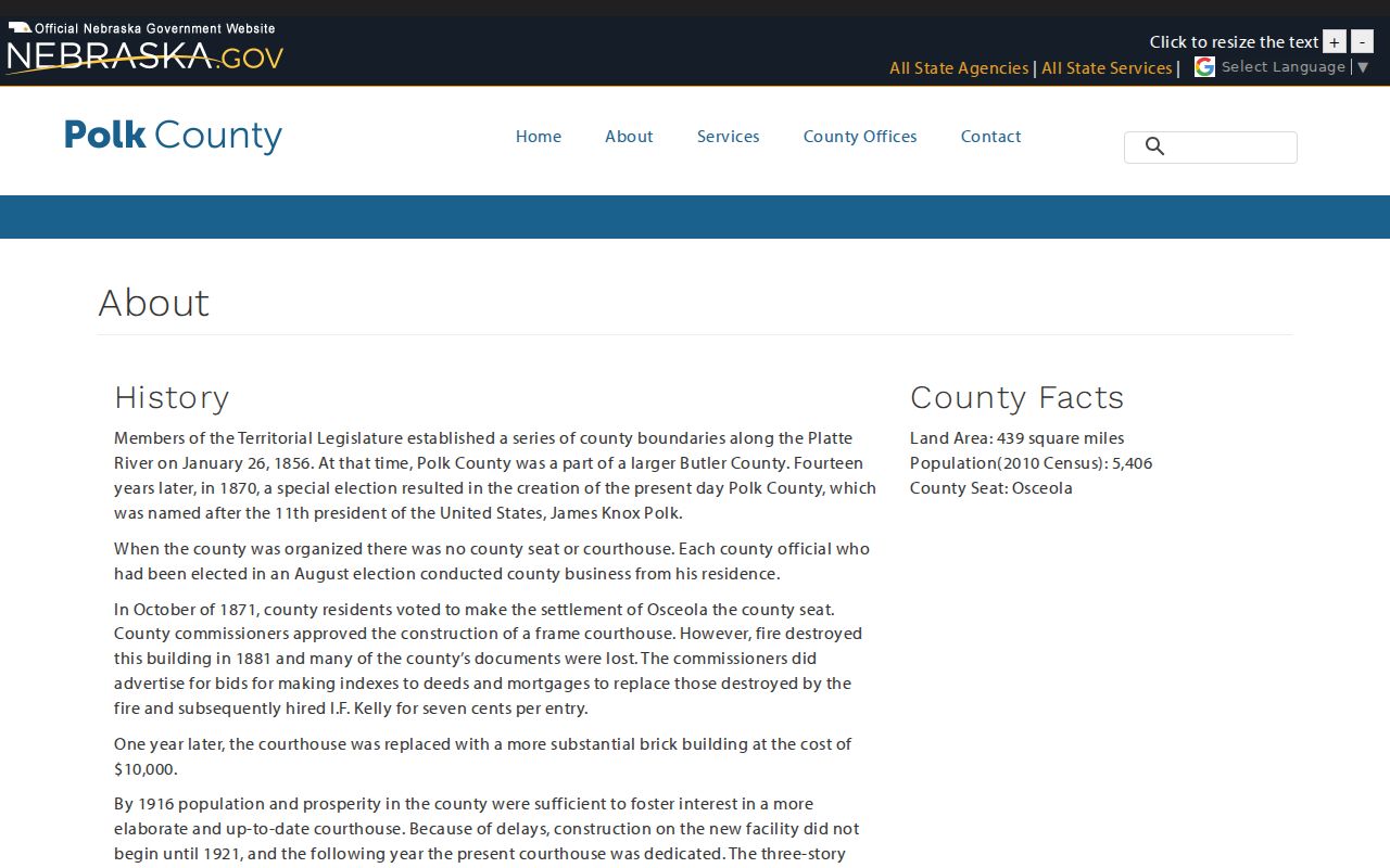 Polk County court docket courthouse history and records context