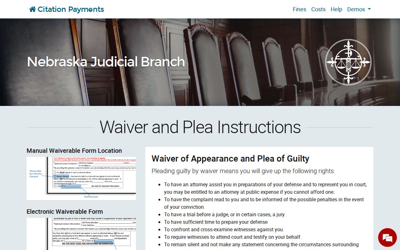 Polk traffic ticket waiver instructions